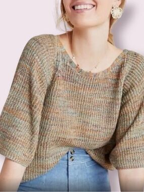 Anthropologie Earthy Knit Blouse